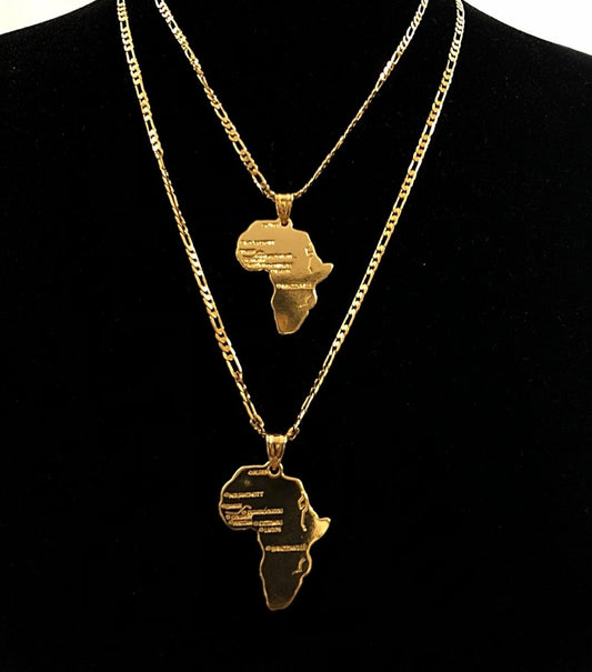 African Map Necklace