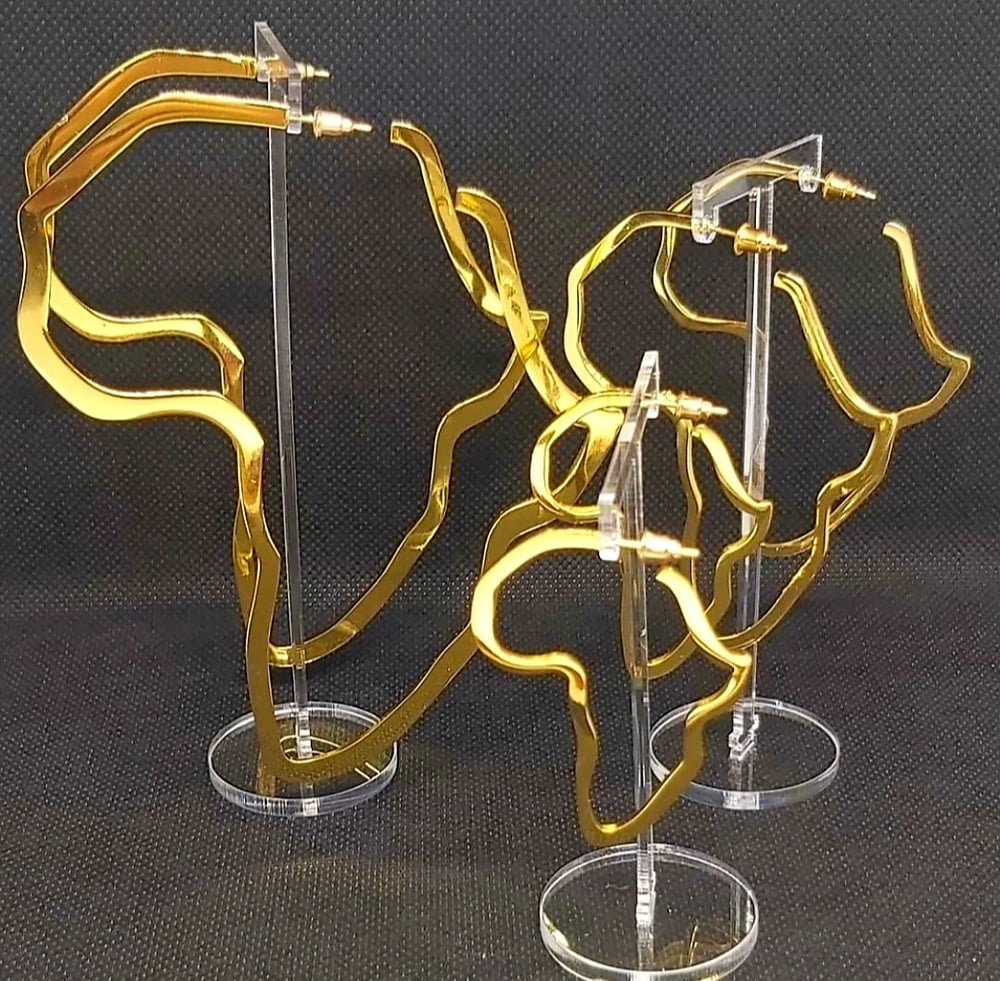 Sasha African Map Hoop Earrings