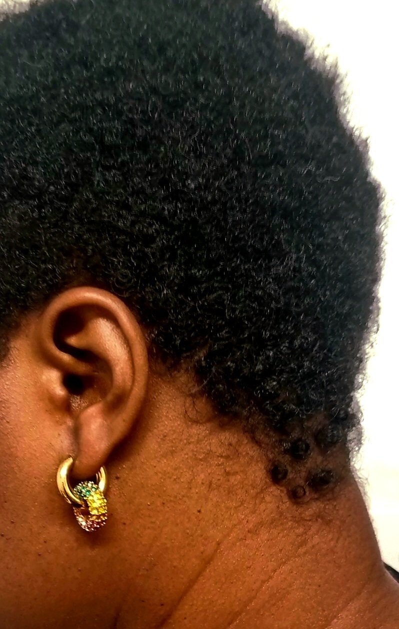 Zoey Rainbow Charm Hoop Earrings