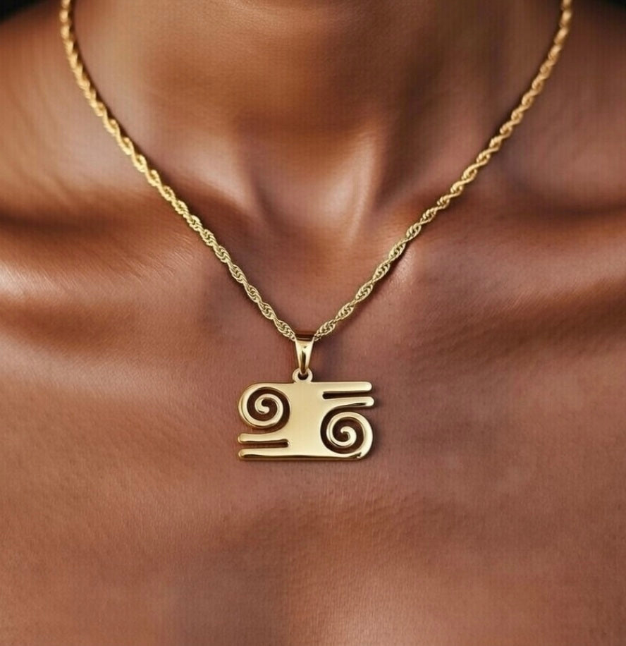 Bravery Adinkra Pendant Necklace