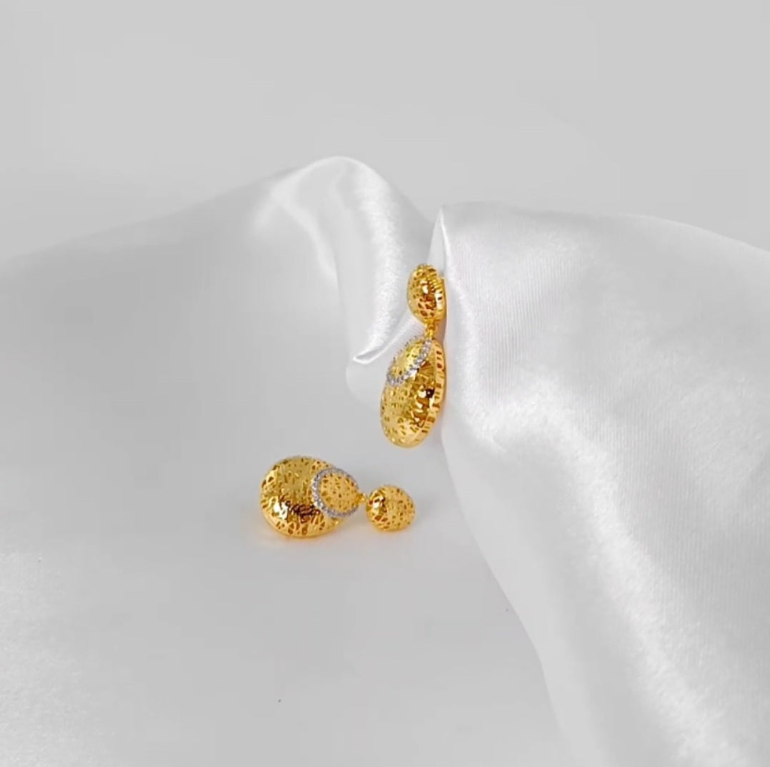 Luna Hollow Drop Earrings
