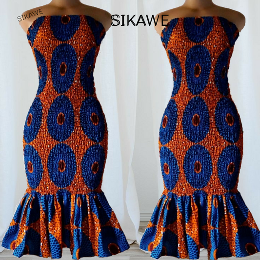 Simone African Print Midi Dress