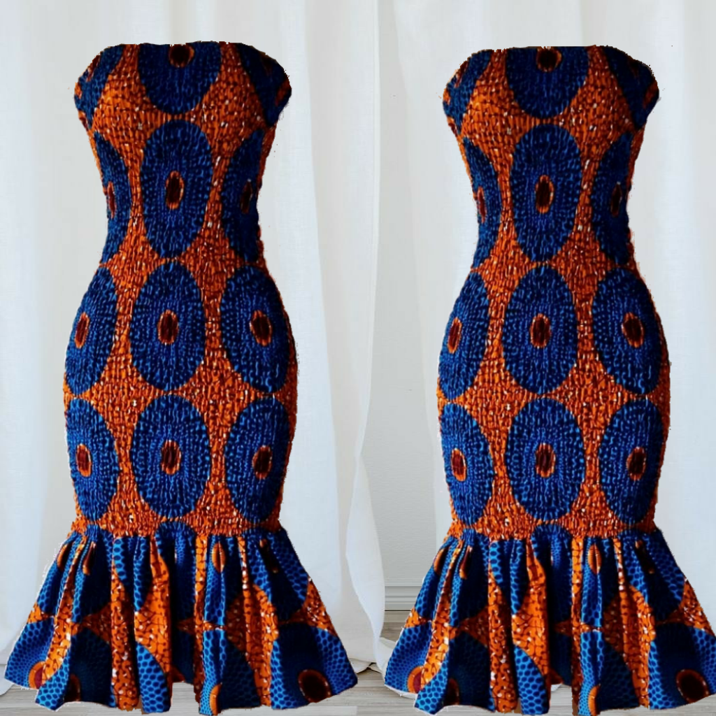 Simone African Print Midi Dress