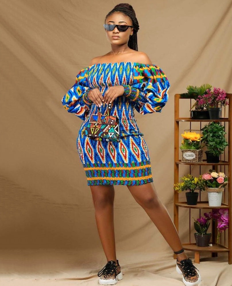 Ofeibea African Print Midi Dress