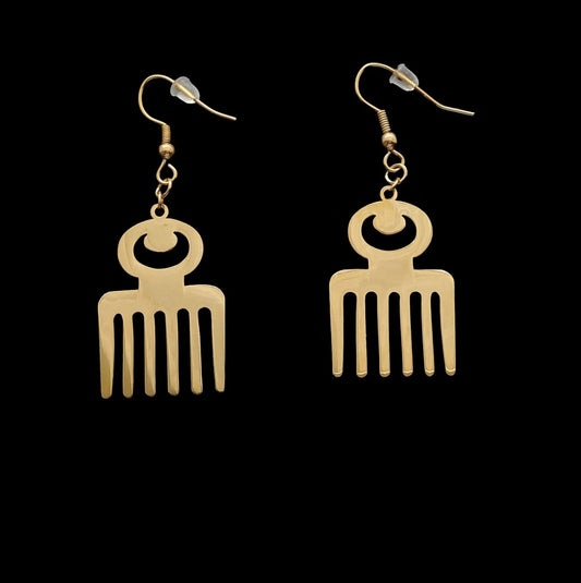 Duafe Adinkra Drop Earrings
