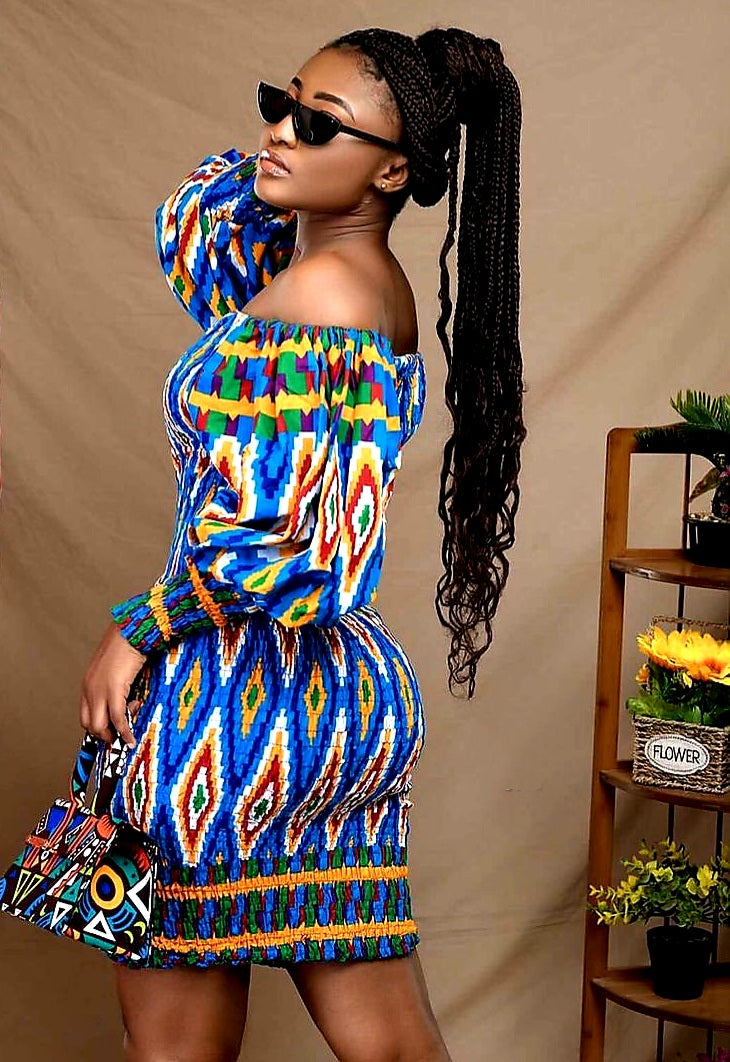 Ofeibea African Print Midi Dress