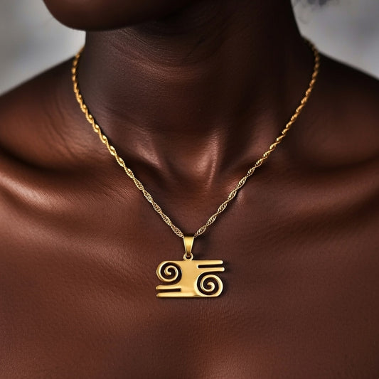 Bravery Adinkra Pendant Necklace
